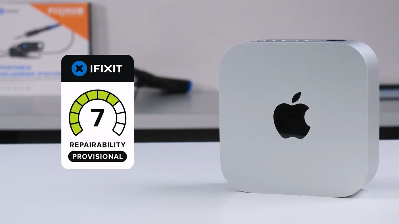 iFixit 拆解苹果 2024 款 M4 Mac mini：7/10 分，极致空间优化、高效散热设计